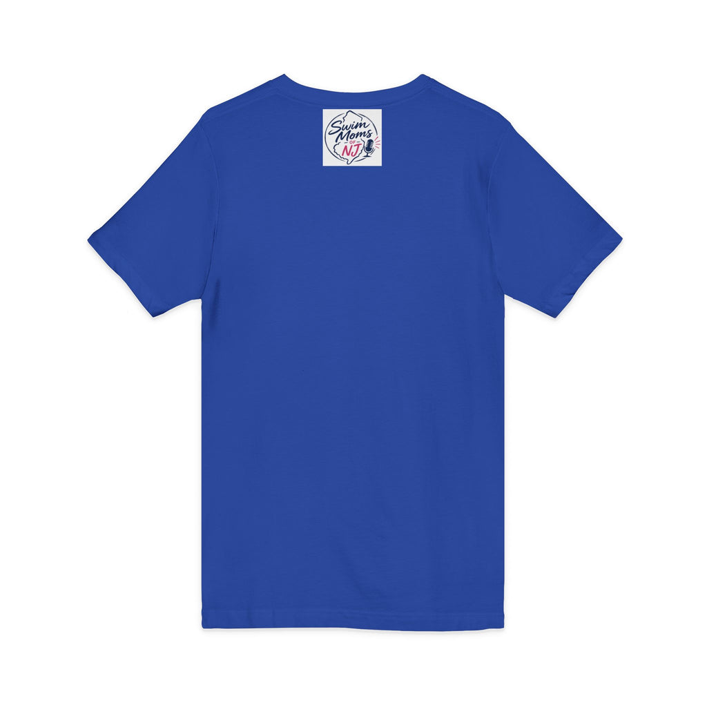 Feral Swim Mom V-Neck Tee — Funny Swim Team Mom Shirt for Pool Season