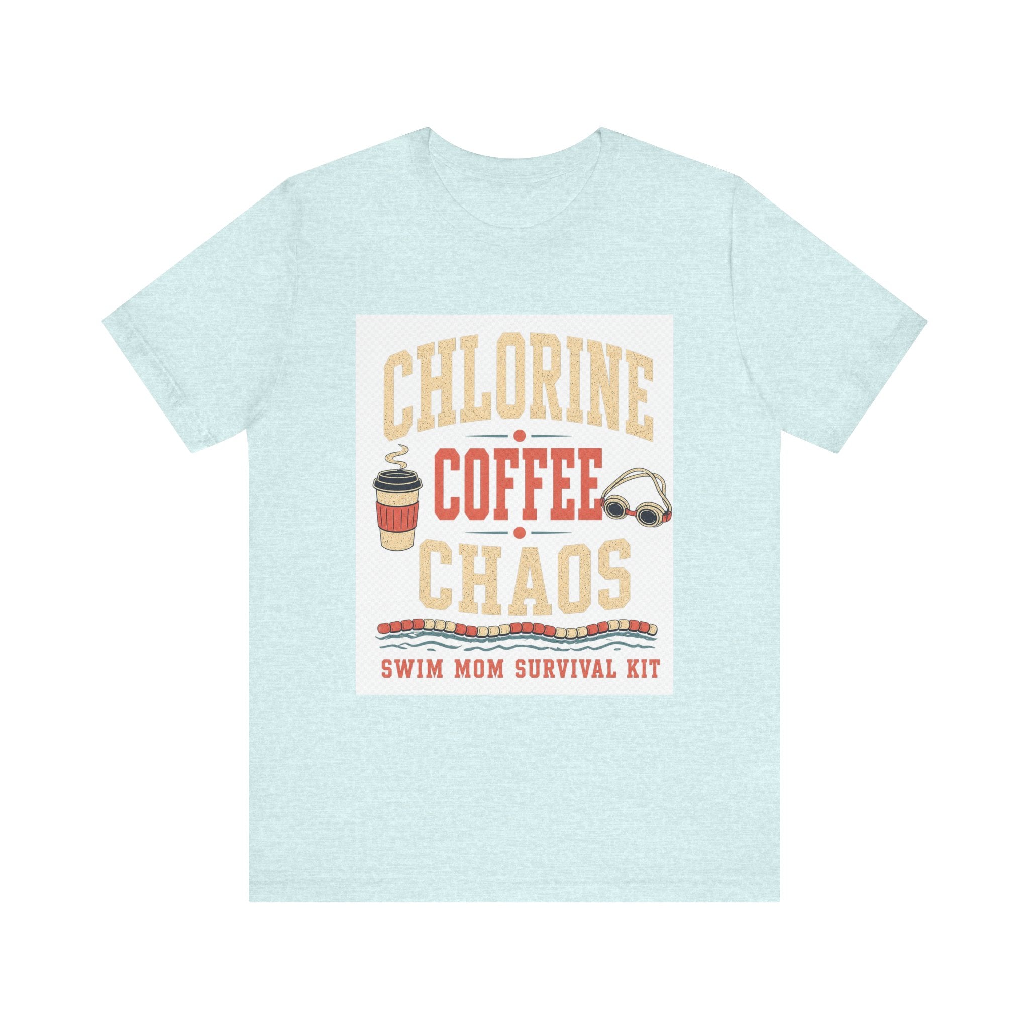 Chlorine Coffee Chaos Tee | Swim Mom Survival Kit | GIFT meet day uniform
