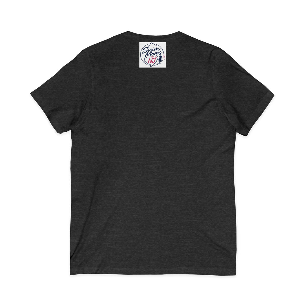 Feral Swim Mom V-Neck Tee — Funny Swim Team Mom Shirt for Pool Season