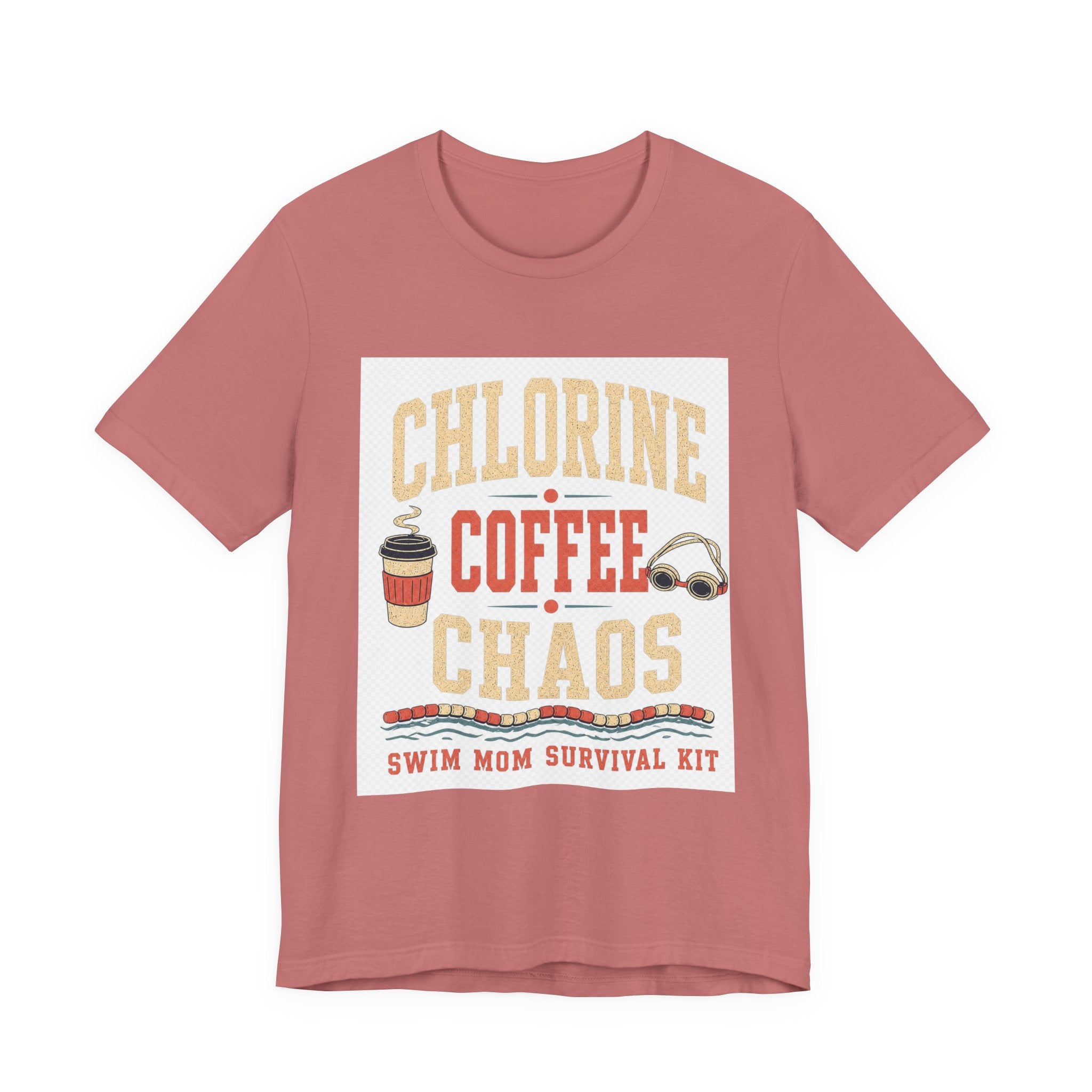 Chlorine Coffee Chaos Tee | Swim Mom Survival Kit | GIFT meet day uniform