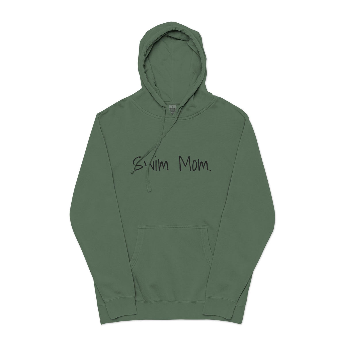 Swim Mom Hoodie | Pigment-Dyed Pullover with Back Patch