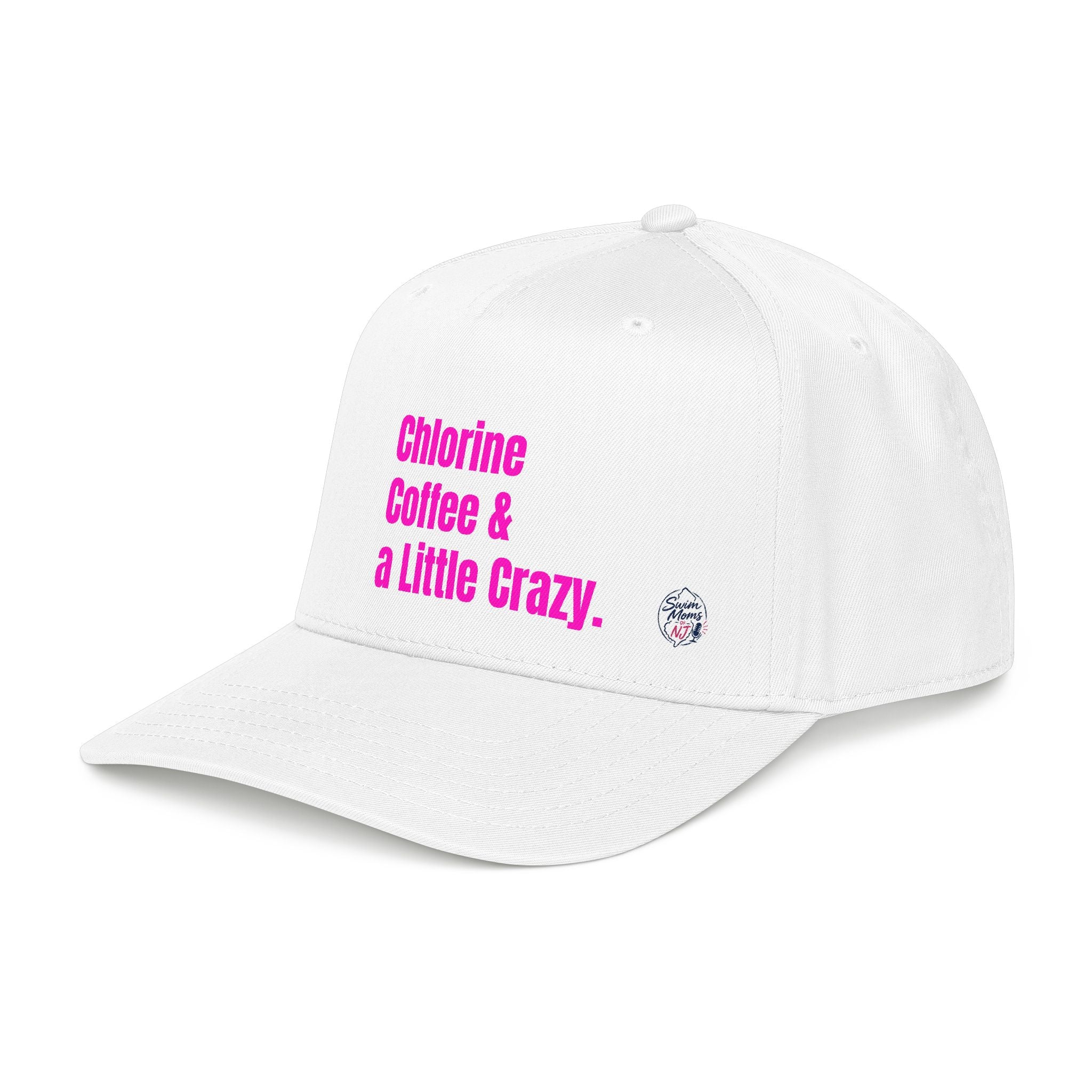 Chlorine Coffee & a Little Crazy Mid Profile Baseball Cap | Swim Team Hat