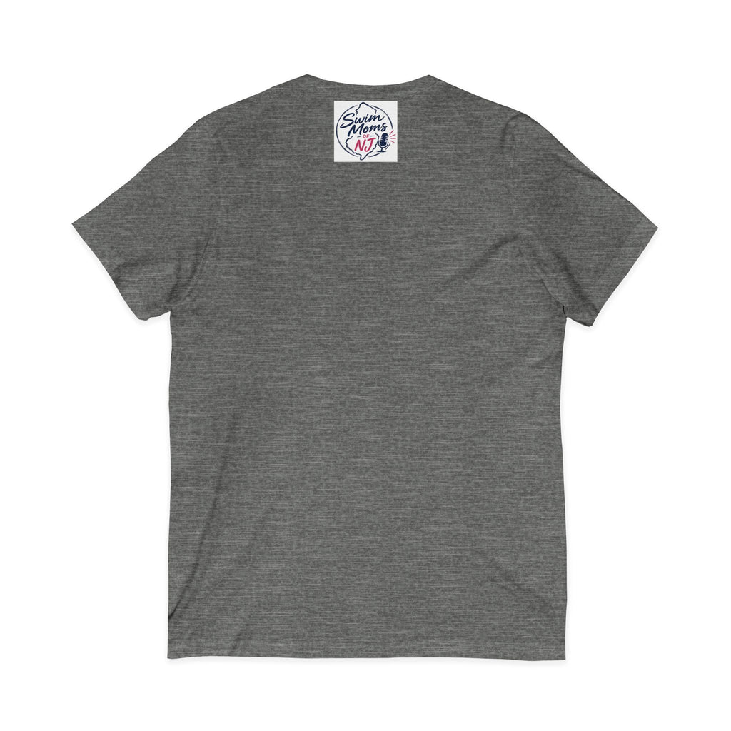 Feral Swim Mom V-Neck Tee — Funny Swim Team Mom Shirt for Pool Season