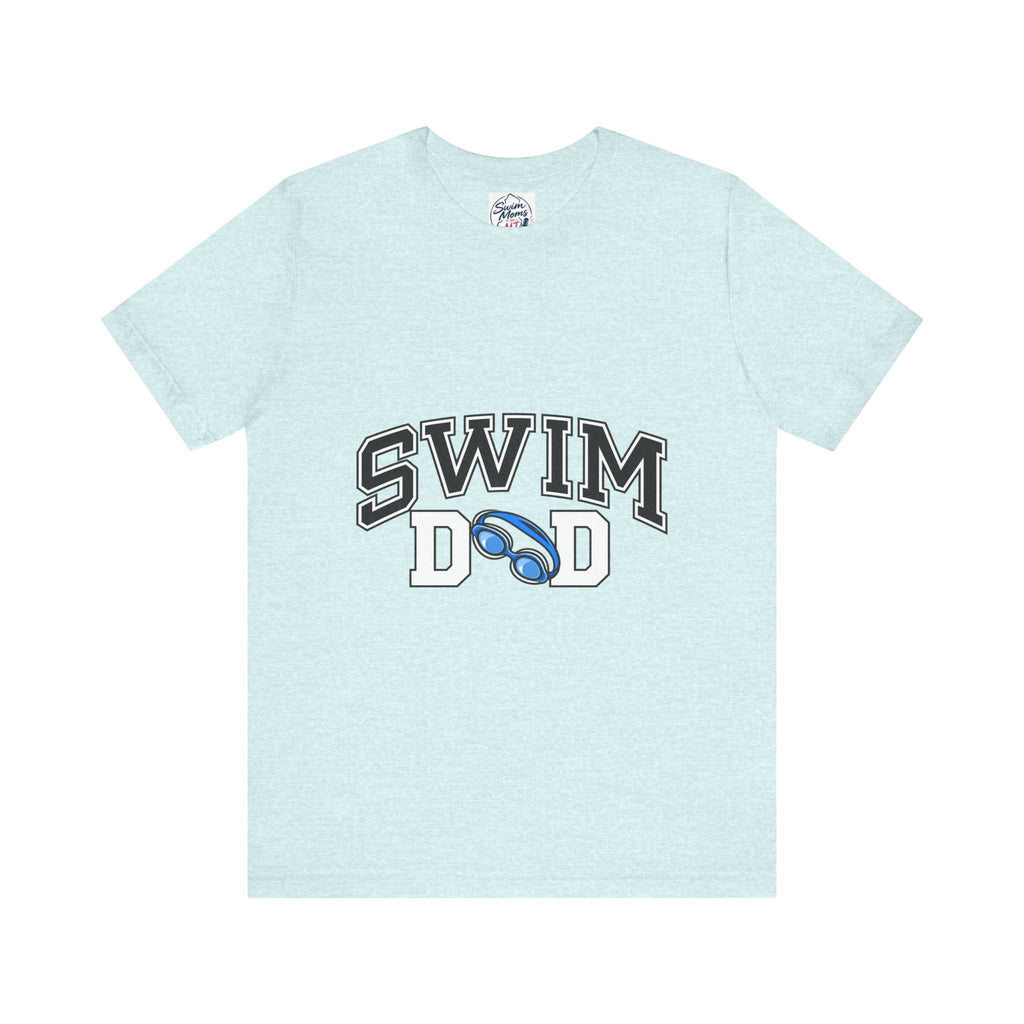 Swim Dad T-Shirt | Swim Coach Goggles Design, Athletic Pool Tee