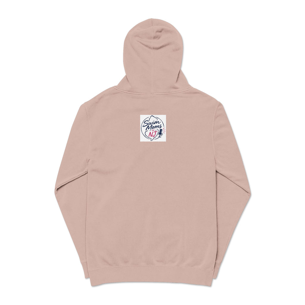 Swim Mom Hoodie | Pigment-Dyed Pullover with Back Patch