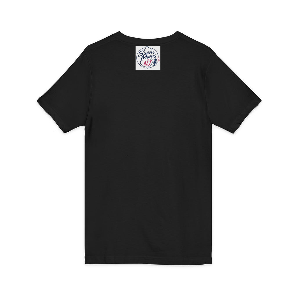 Feral Swim Mom V-Neck Tee — Funny Swim Team Mom Shirt for Pool Season