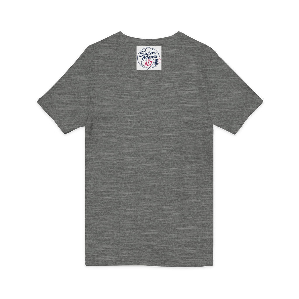 Feral Swim Mom V-Neck Tee — Funny Swim Team Mom Shirt for Pool Season