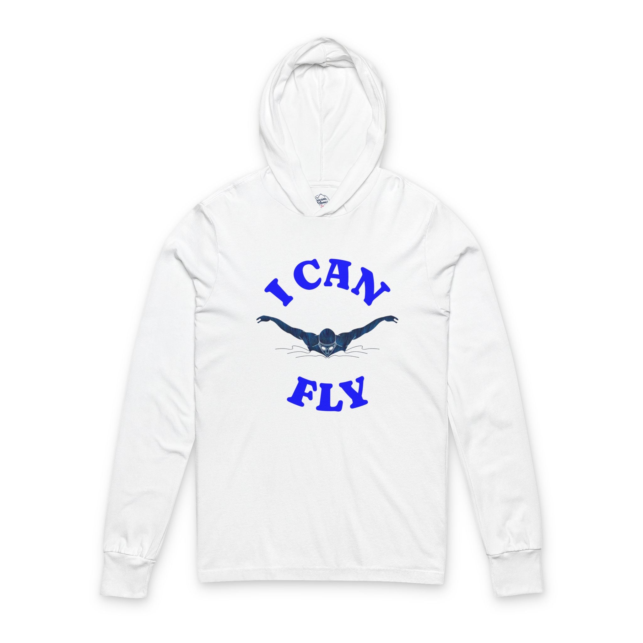 I Can Fly Hooded Long Sleeve Tee | swimmer gift | swim team