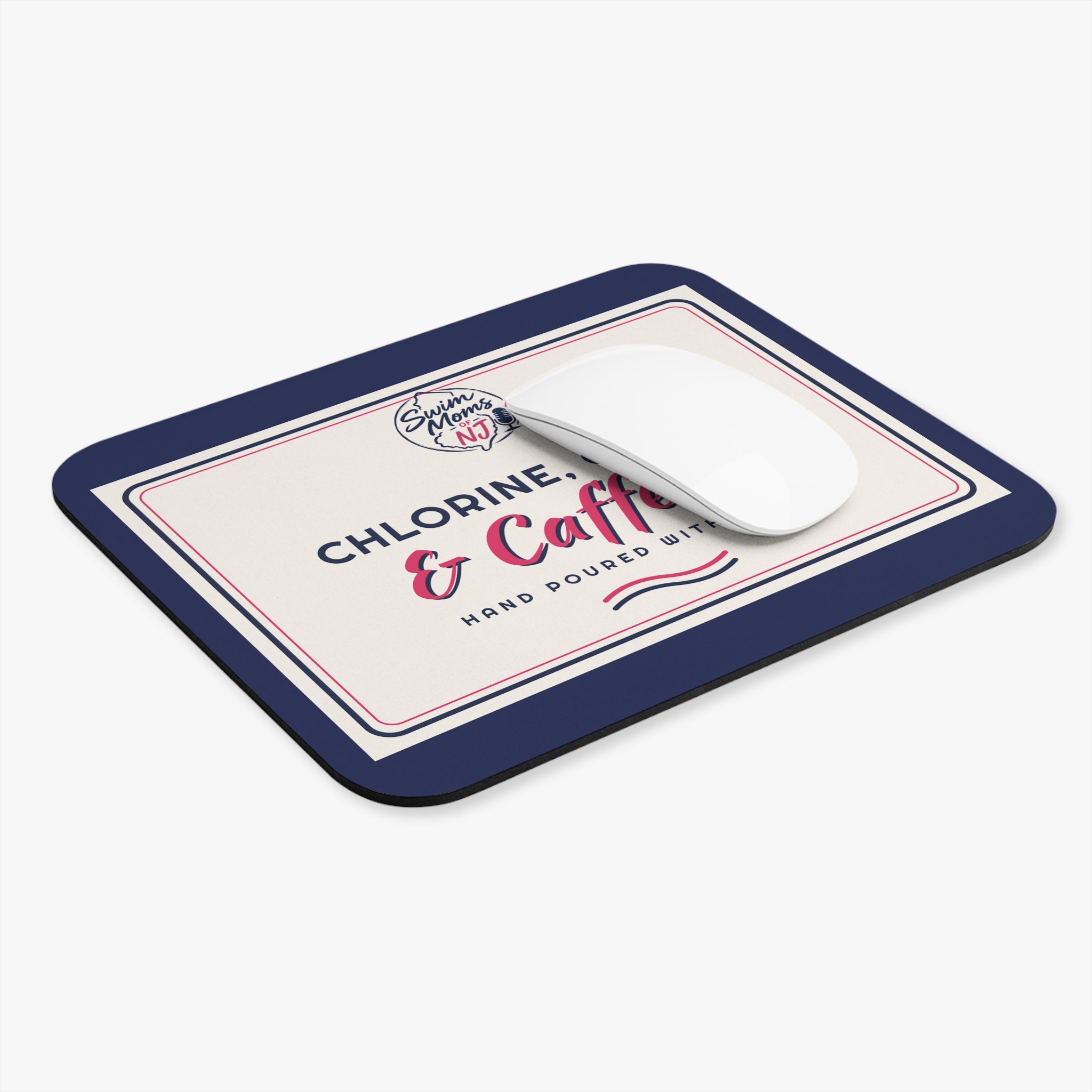 Swim Mom Mouse Pad — "Chlorine, Chaos & Caffeine" Desk Mat | Gift| Office