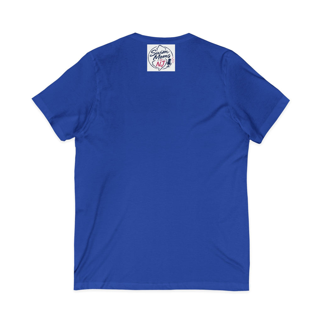 Feral Swim Mom V-Neck Tee — Funny Swim Team Mom Shirt for Pool Season