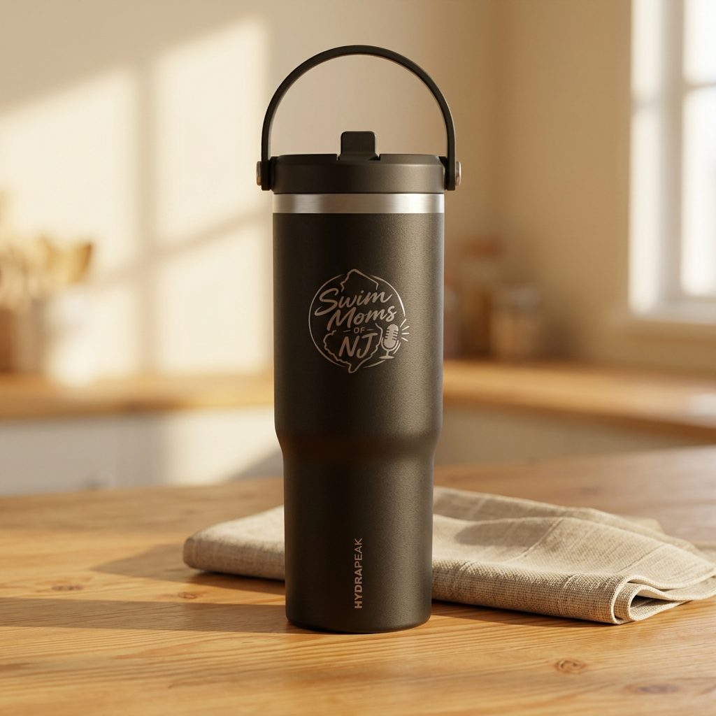 Swim Moms NJ logo Tumbler | 32oz Insulated Travel Cup | GIFT
