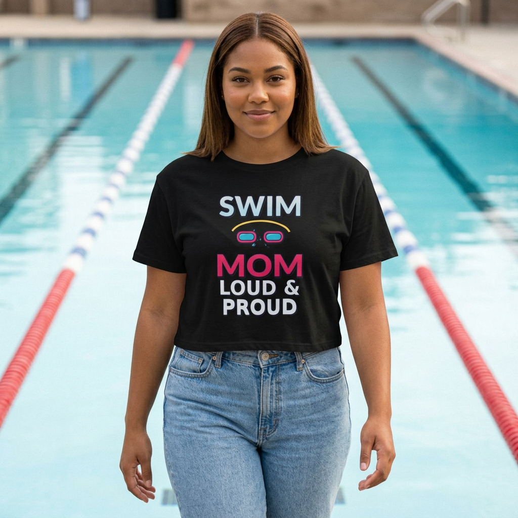 Swim Mom Loud & Proud Tee | Women's Boxy Tee