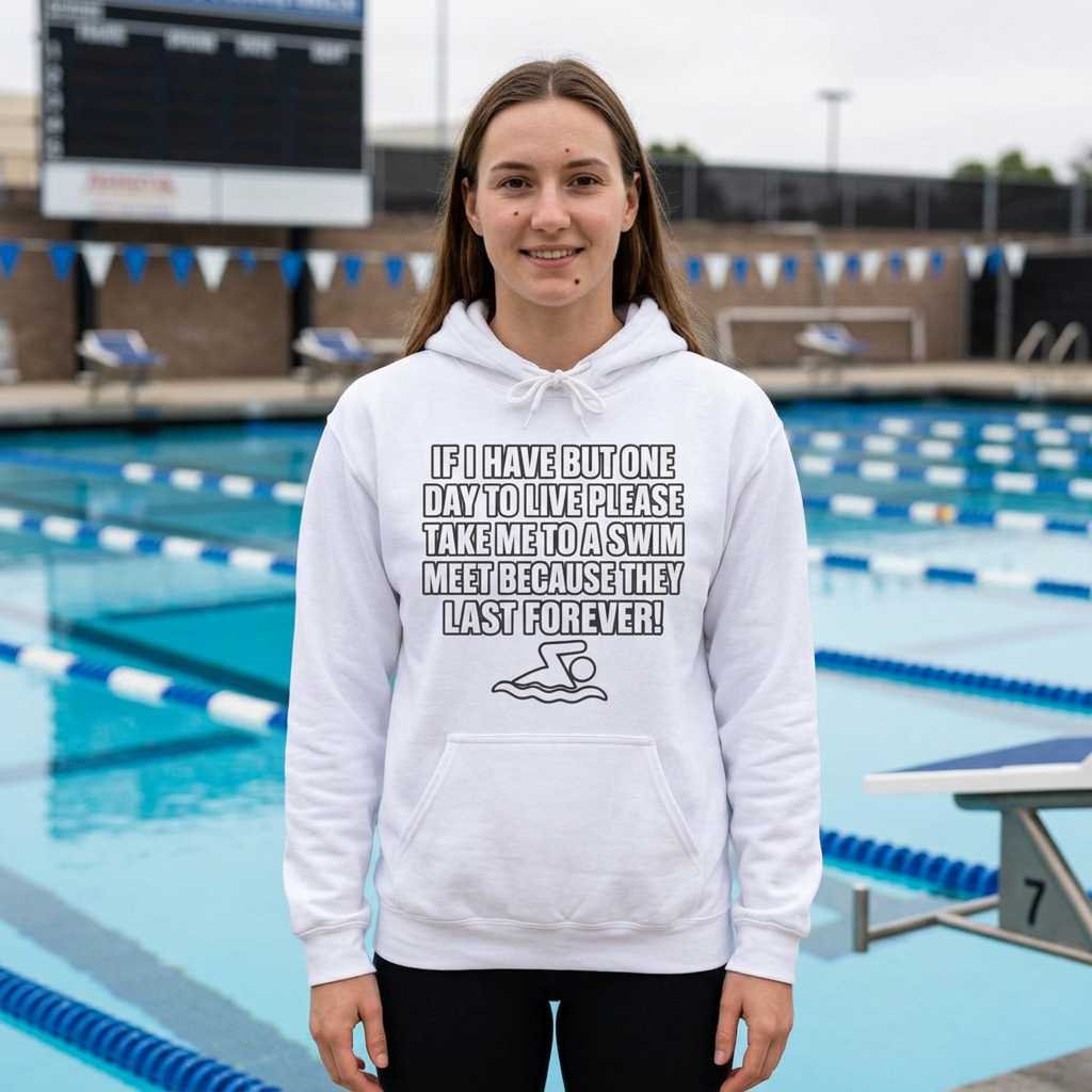 If I Have But One Day To Live Please Take Me To A Swim Meet hoodie | Swim Team Sweatshirt
