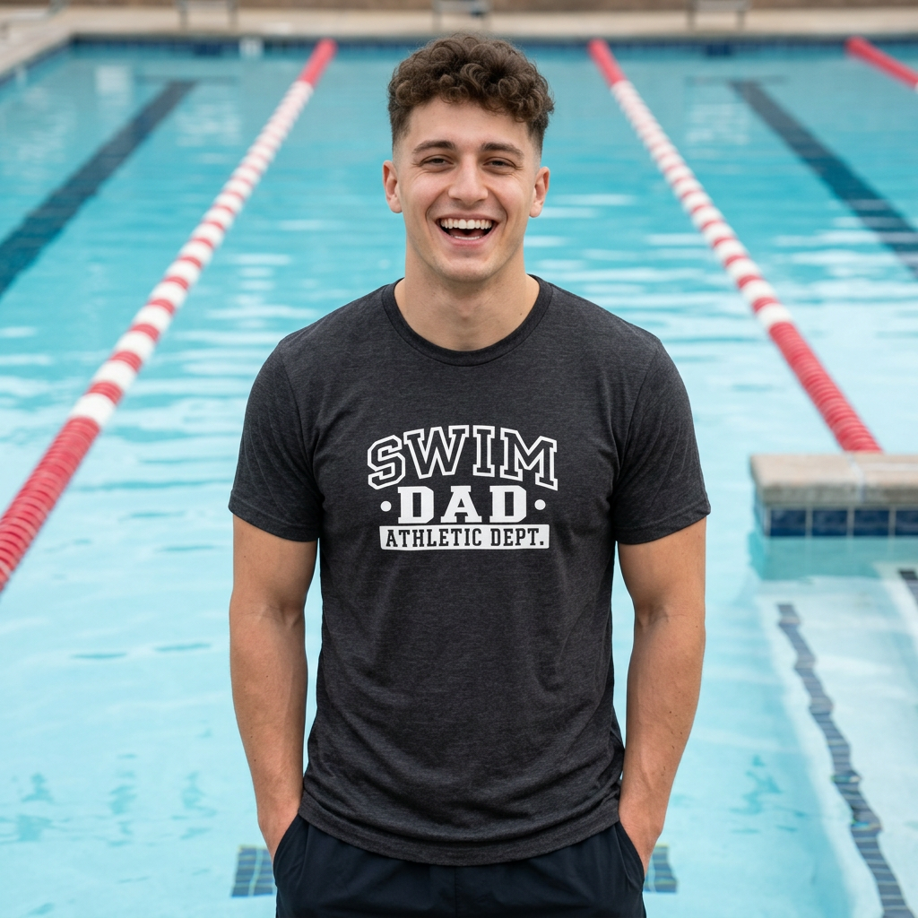 Swim Dad Athletic Dept T-Shirt | Swim Team Dad Tee
