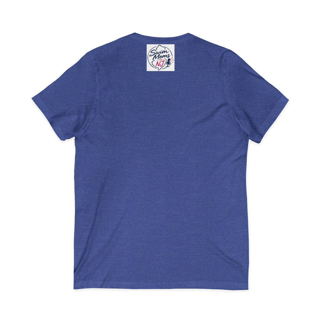 Feral Swim Mom V-Neck Tee — Funny Swim Team Mom Shirt for Pool Season