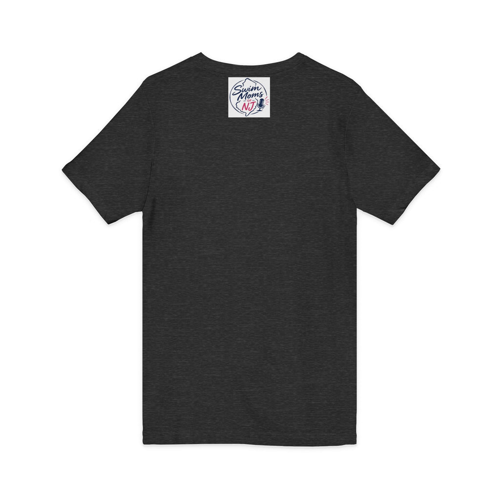 Feral Swim Mom V-Neck Tee — Funny Swim Team Mom Shirt for Pool Season