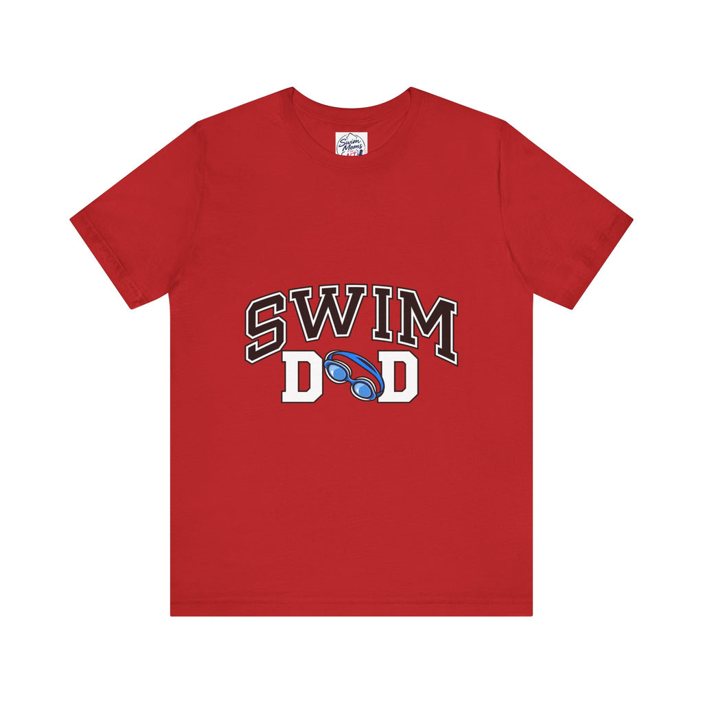 Swim Dad T-Shirt | Swim Coach Goggles Design, Athletic Pool Tee