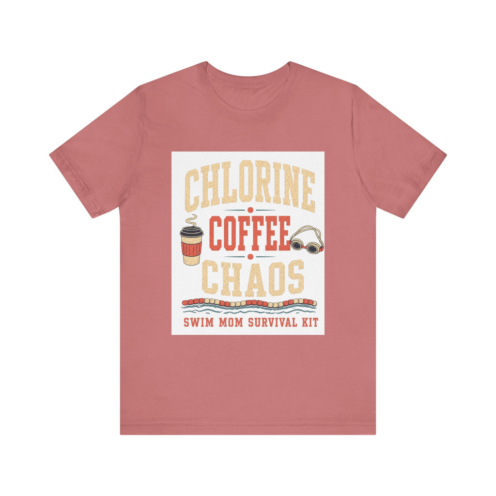 Chlorine Coffee Chaos Tee | Swim Mom Survival Kit | GIFT meet day uniform