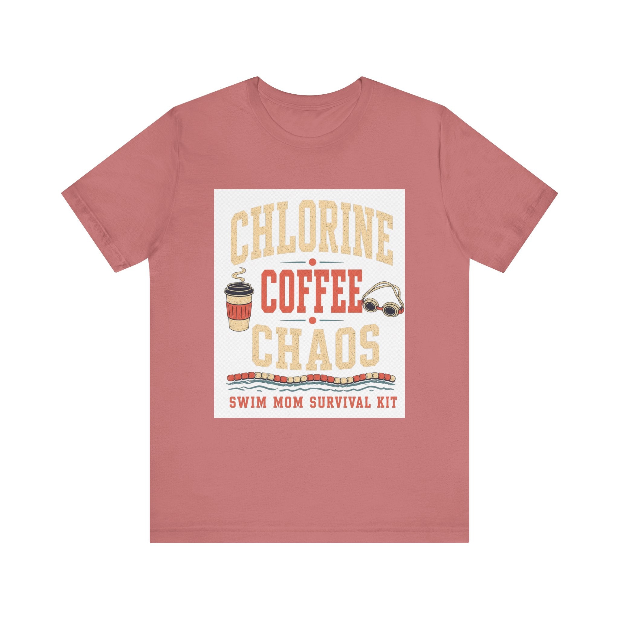 Chlorine Coffee Chaos Tee | Swim Mom Survival Kit | GIFT meet day uniform