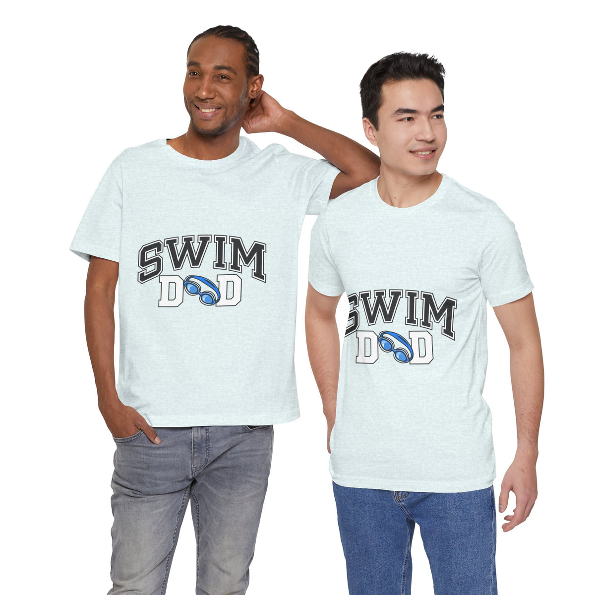Swim Dad T-Shirt | Swim Coach Goggles Design, Athletic Pool Tee