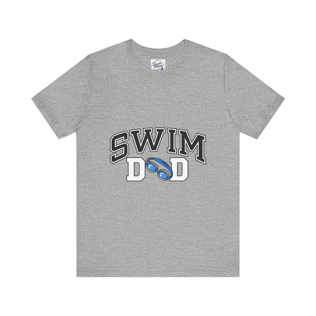 Swim Dad T-Shirt | Swim Coach Goggles Design, Athletic Pool Tee