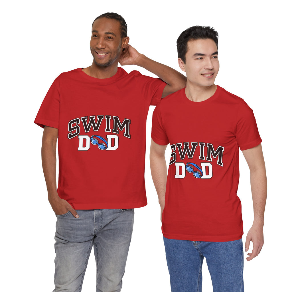 Swim Dad T-Shirt | Swim Coach Goggles Design, Athletic Pool Tee
