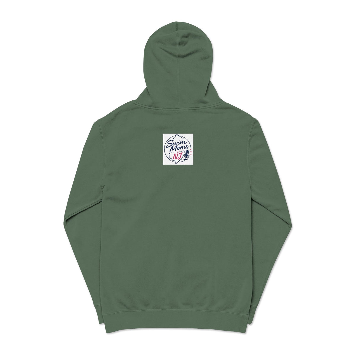 Swim Mom Hoodie | Pigment-Dyed Pullover with Back Patch