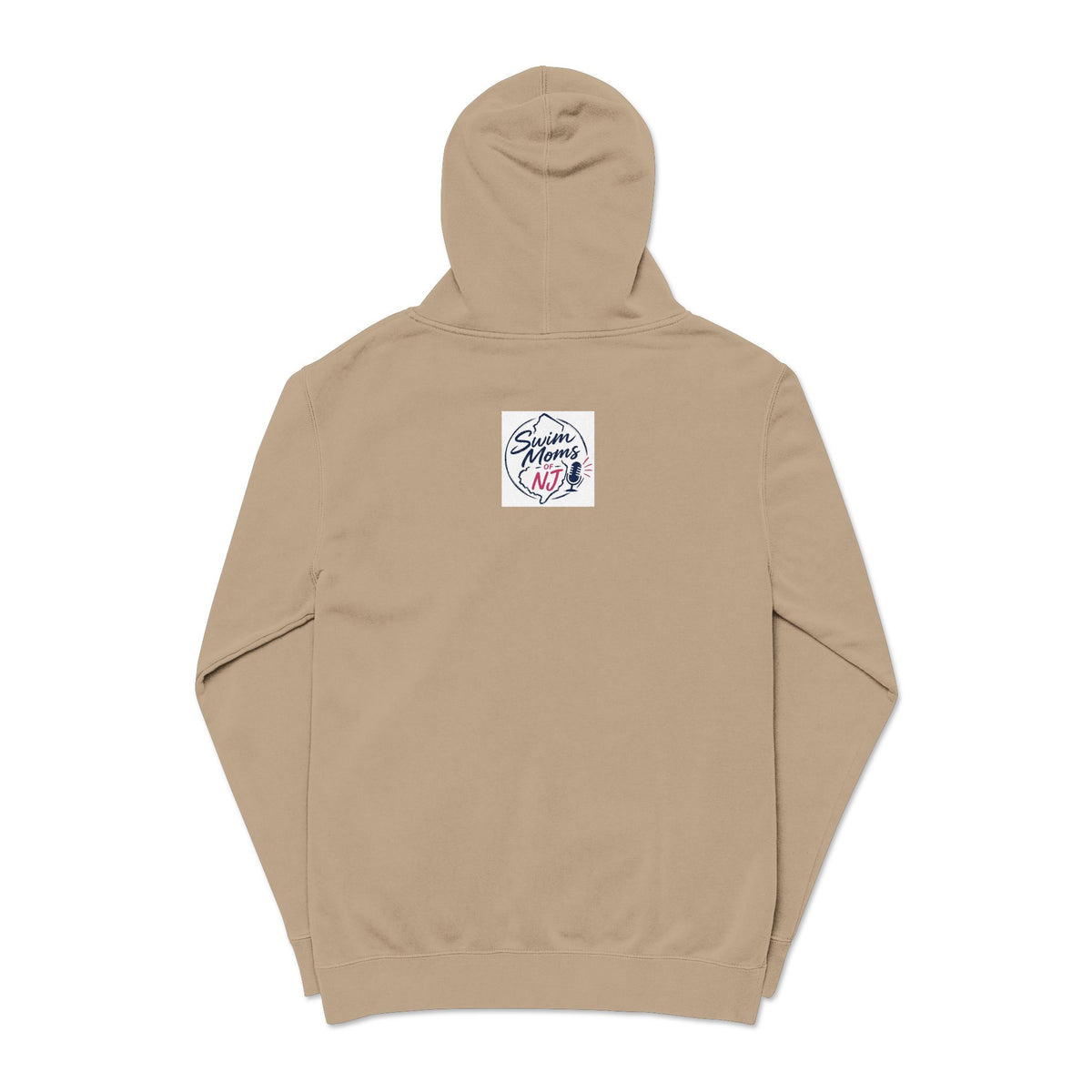 Swim Mom Hoodie | Pigment-Dyed Pullover with Back Patch