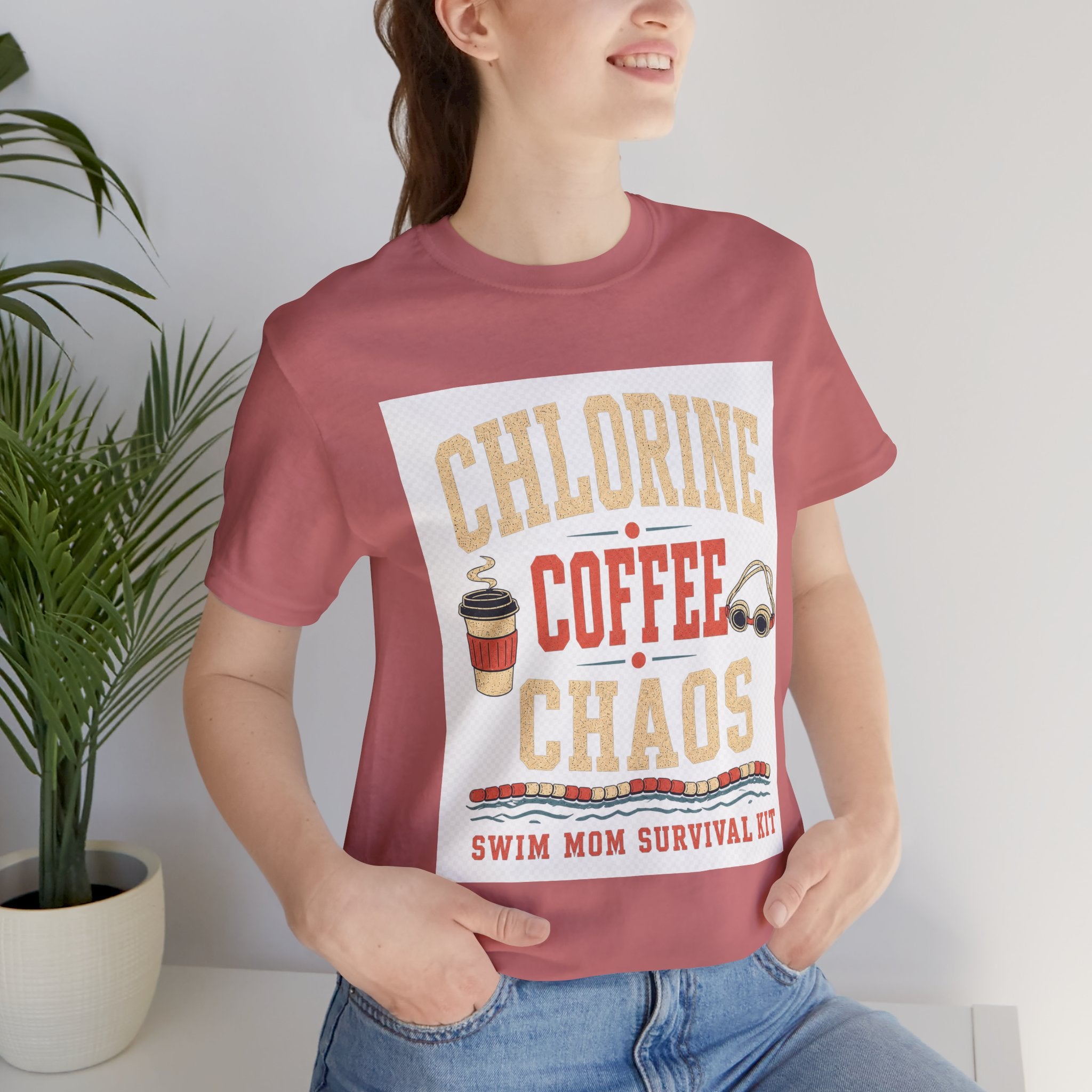Chlorine Coffee Chaos Tee | Swim Mom Survival Kit | GIFT meet day uniform