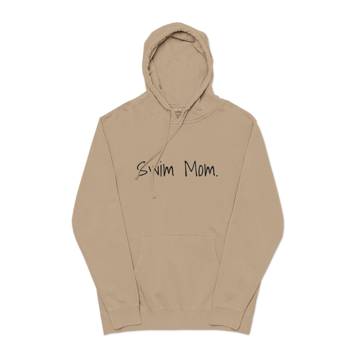 Swim Mom Hoodie | Pigment-Dyed Pullover with Back Patch