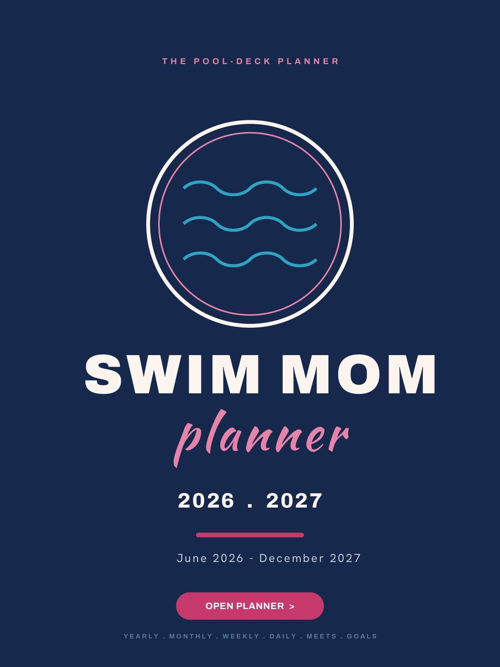 Swim Mom Planner 2026-2027 | Digital PDF, Swim Meet Tracker, Goals (Download)