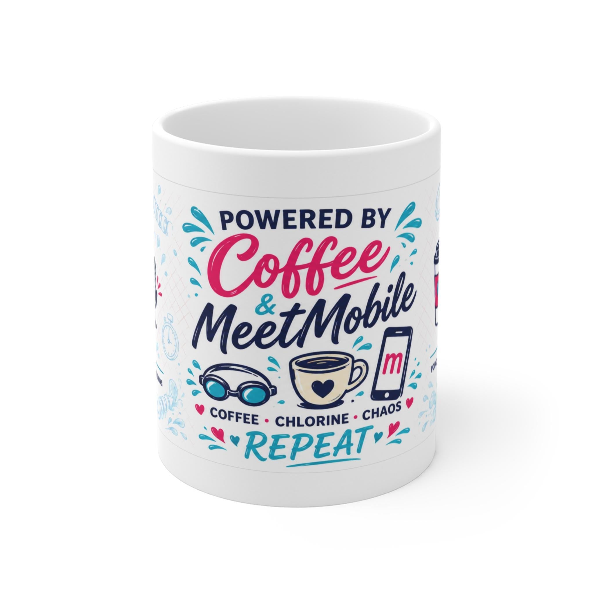 Swim Mom Coffee Mug | Powered by Coffee & MeetMobile, NJ Podcast