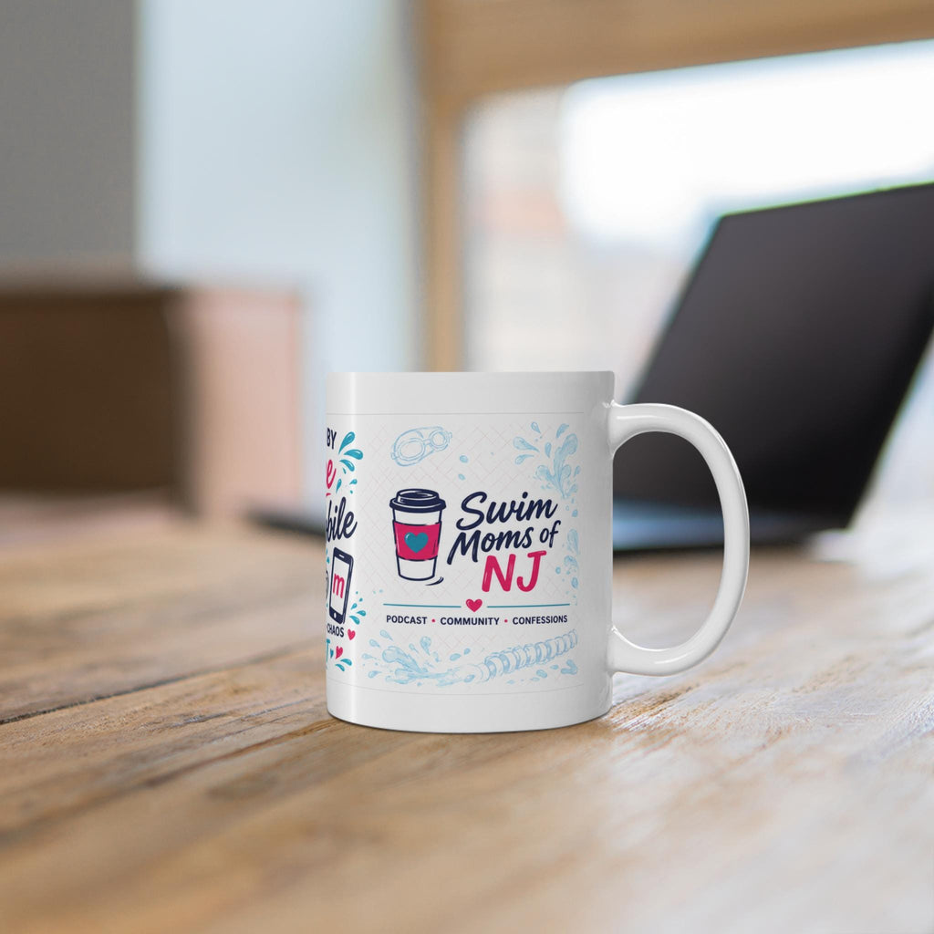 Swim Mom Coffee Mug | Powered by Coffee & MeetMobile, NJ Podcast