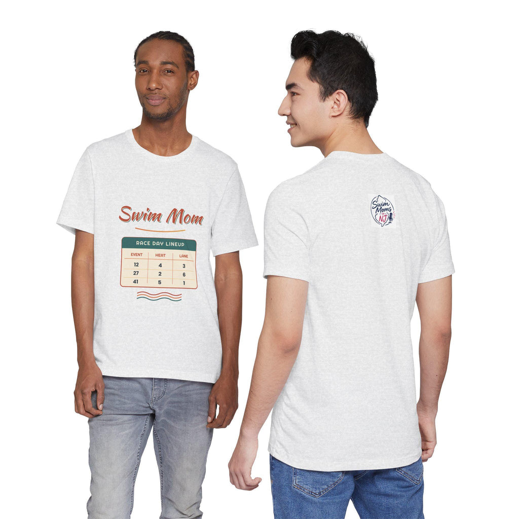 Swim Mom Race Day Lineup Tee | Swim Team Shirt Event.  Heat. Lane. Cheer. Repeat. Funny Swimming Mom Meet T-Shirt Swimmer Mom Gift