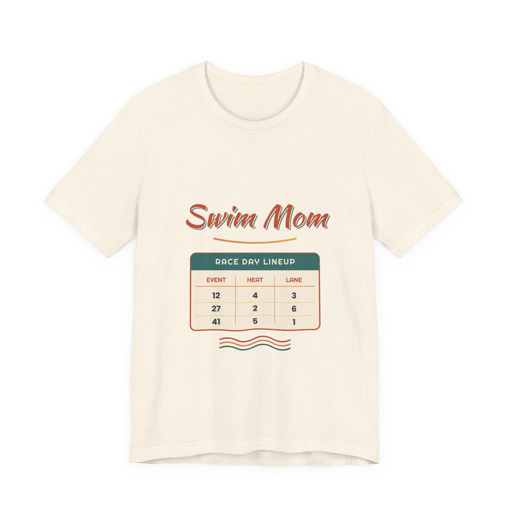 Swim Mom Race Day Lineup Tee | Swim Team Shirt Event.  Heat. Lane. Cheer. Repeat. Funny Swimming Mom Meet T-Shirt Swimmer Mom Gift